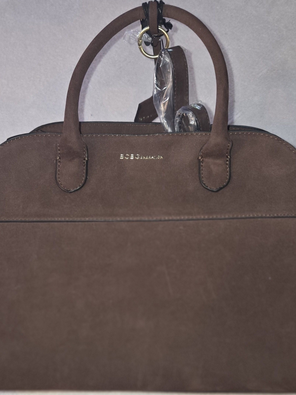 BCBGeneration Brown Suede Satchel NWT